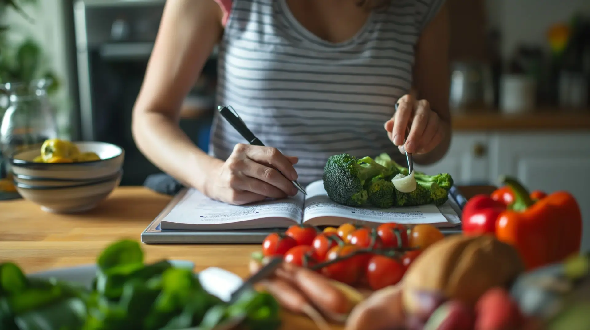 Nutritionist creating a personalized meal plan for a client based on their unique needs and goals AI generated
