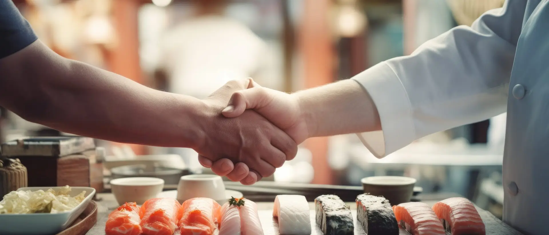 chef handshake business