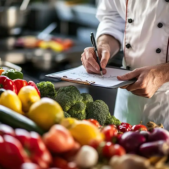 Dagelijkse werkfiche invullen in keuken – visuele controle en productiviteit