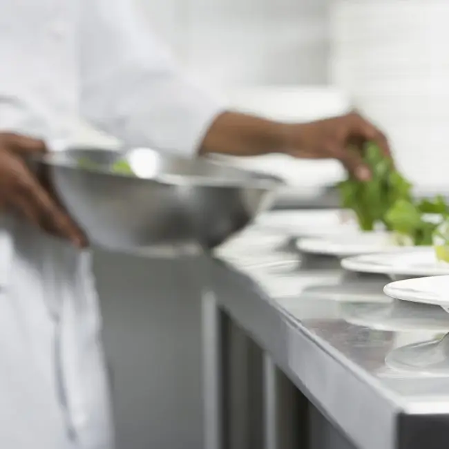 healthy food preparation commercial kitchen