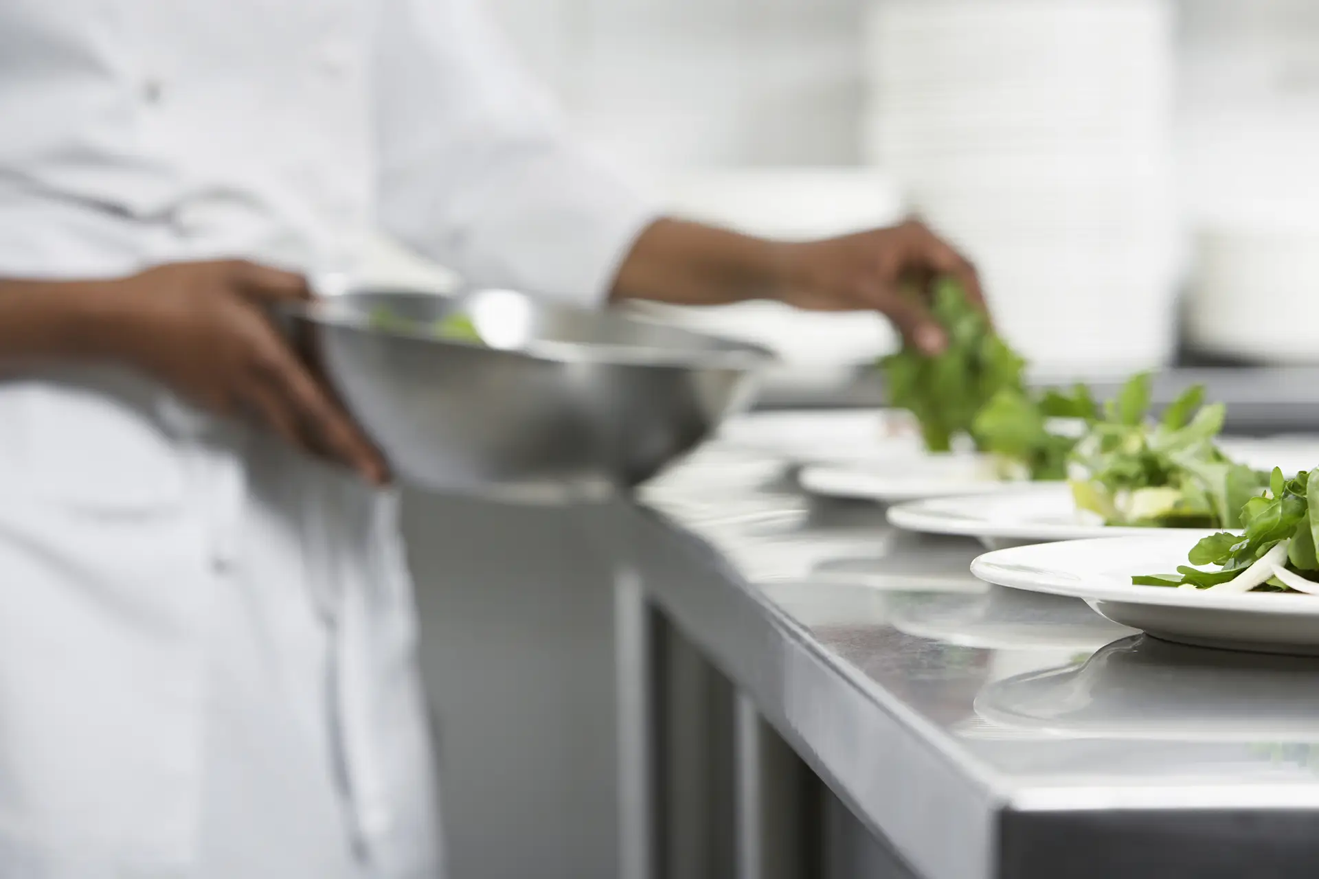 healthy food preparation commercial kitchen